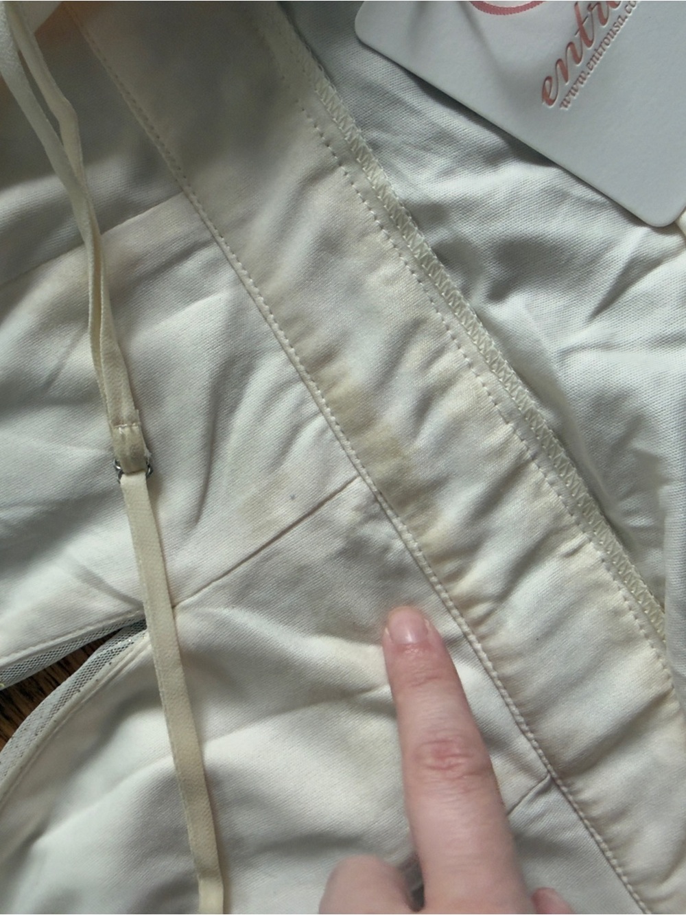 Entro Celestial Embroidered Ivory Strap Dress Bodice with Drawstring Detail - Picture 3 of 7